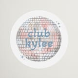 "Groovy Bach" - Wedding Favor Stickers in Cobalt by Janna Sue Design - Front