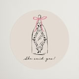 "Sparkling Champagne Tower" - Wedding Favor Stickers in Petal by Jackie Crawford - Front