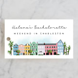 "Rainbow Row Weekend" - Wedding Favor Tags in Cloud by Becky Nimoy - Front