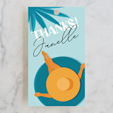 "Last Splash" - Wedding Favor Tags in Mimosa by Jenna Holcomb - Front