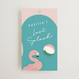 "Last Splash Pool Party" - Wedding Favor Tags in Petal by Becky Nimoy - Front