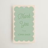 "Scallop" - Wedding Favor Tags in Seafoam by Morgan Kendall - Front