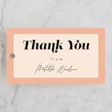 "Label" - Wedding Favor Tags in Peach by Morgan Kendall - Front