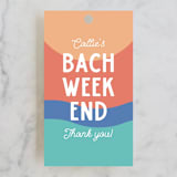 "Laid Back" - Wedding Favor Tags in Sunset by Emily Sabol Goss - Front