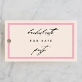 "Chic Party" - Wedding Favor Tags in Champagne by Angela Thompson - Front