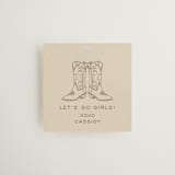 "Boots, Beers, and Bubbly" - Wedding Favor Tags in Sand by Cindy Reynolds - Front
