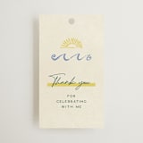"Coastal Drift" - Wedding Favor Tags in Island Citrus by Pixel and Hank - Front