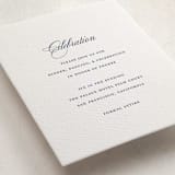 "Empire" - Letterpress Bar and Bat Mitzvah Reception Cards in Navy by Jennifer Postorino - Detail