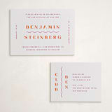 "Tanti Baci" - Letterpress Bar and Bat Mitzvah Reception Cards in Neon Pink by Olivia Raufman - With Enclosure Card