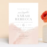 "Whisper" - Bris and Baby Naming Invitations in Blush by Kristie Kern - Front