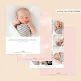 "Whisper" - Bris and Baby Naming Invitations in Blush by Kristie Kern - Back of Card Options