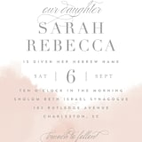 "Whisper" - Bris and Baby Naming Invitations in Blush by Kristie Kern - Detail