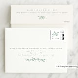 "Simple Foliage" - Bris and Baby Naming Invitations in Mint by Everett Paper Goods - FREE Recipient Addressing