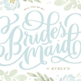 "Ranunculus Frame" - Bridesmaid Cards in Frost by Kristen Smith - Detail
