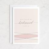 "Wrapped Up" - Bridesmaid Cards in Blush by Karidy Walker - Front