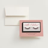 "wink" - Bridesmaid Cards in Rose by Jennifer Lew - Card with Envelope