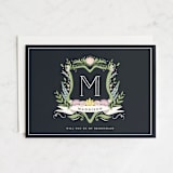"Monogramed Bridesmaid" - Bridesmaid Cards in Midnight by Susan Moyal - Front