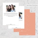 "Midnight Garden" - Bridesmaid Cards in Peach by Paper Raven Co. - Back of Card Options
