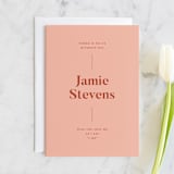 "No us without you" - Bridesmaid Cards in Peach by Pati Cascino - Front