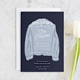 "Wife of the Party" - Bridesmaid Cards in Chambray by Hudson meet Rose - Front