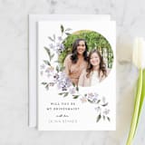 "Sweeping Vine" - Bridesmaid Cards in Periwinkle by Itsy Belle Studio - Front
