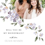 "Sweeping Vine" - Bridesmaid Cards in Periwinkle by Itsy Belle Studio - Detail