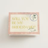 "Coastal Drift" - Bridesmaid Cards in Island Citrus by Pixel and Hank - Front