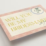 "Coastal Drift" - Bridesmaid Cards in Island Citrus by Pixel and Hank - Detail