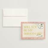 "Coastal Drift" - Bridesmaid Cards in Island Citrus by Pixel and Hank - Invitation with Envelope