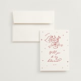 "Cheers to Love" - Bridesmaid Cards in Wine by Cass Loh - Invitation with Envelope