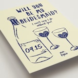 "Heart of Glass" - Bridesmaid Cards in Denim by Helena Vitto - Detail