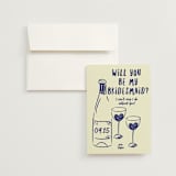 "Heart of Glass" - Bridesmaid Cards in Denim by Helena Vitto - Invitation with Envelope