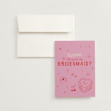 "Dancing Queen" - Bridesmaid Cards in Pretty in Pink by Helena Vitto - Invitation with Envelope