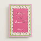 " Whimsical" - Bridesmaid Cards in Peony by Jackie Crawford - Front