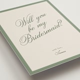 "classic bold border" - Bridesmaid Cards in Olive by Cass Loh - Detail
