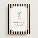 "Tini Question" - Bridesmaid Cards in Whiskey by Erin German - Front