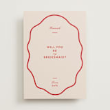 "Croquet" - Bridesmaid Cards in Cherry by Megan Davis - Front