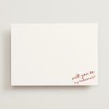 "Imprint" - Bridesmaid Cards in Carmine by Jelena Vuletic - Front