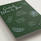 "Garnish" - Bar Signs in Olive by Megan Davis - Detail