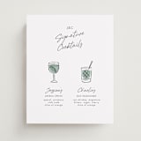 "Angled Signature Drink" - Bar Signs in Pistachio by mo kelley - Front