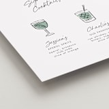 "Angled Signature Drink" - Bar Signs in Pistachio by mo kelley - Detail