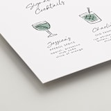 "Angled Signature Drink" - Bar Signs in Pistachio by mo kelley - Detail
