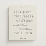 "Elegant Typographic" - Bar Signs in Ivory by Stephanie Heinrich Godbout - Front