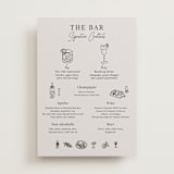 "Modern Sketch" - Bar Signs in Noir by Elly - Front