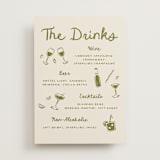 "Playful Doodles" - Bar Signs in Olive by Carmia Jordaan - Front