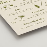 "Playful Doodles" - Bar Signs in Olive by Carmia Jordaan - Detail