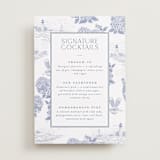 "Coastal Toile" - Bar Signs in Periwinkle by Jenna Holcomb - Front