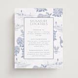 "Coastal Toile" - Bar Signs in Periwinkle by Jenna Holcomb - Front