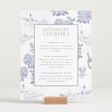 "Coastal Toile" - Bar Signs in Periwinkle by Jenna Holcomb - In Use