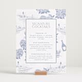 "Coastal Toile" - Bar Signs in Periwinkle by Jenna Holcomb - In Use
